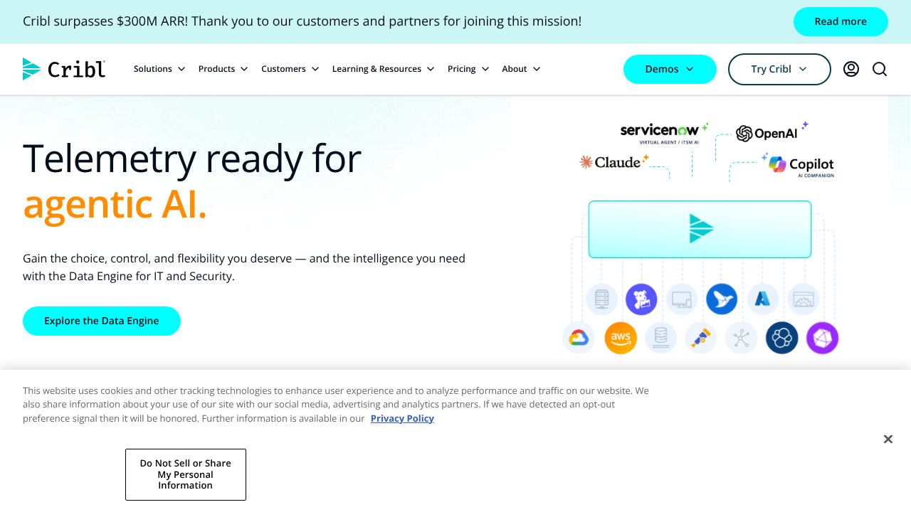 Cribl homepage